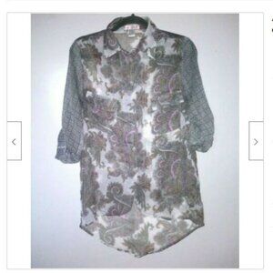 Anthropologie Band Of Gypsies tunic top Paisley S